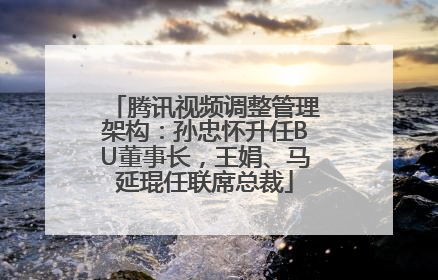 腾讯视频调整管理架构：孙忠怀升任BU董事长，王娟、马延琨任联席总裁