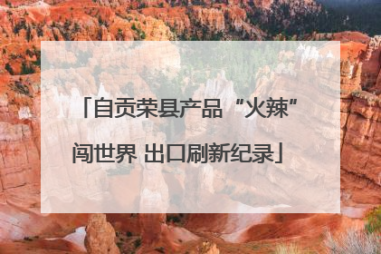 自贡荣县产品“火辣”闯世界 出口刷新纪录