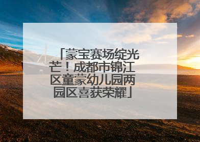 蒙宝赛场绽光芒！成都市锦江区童蒙幼儿园两园区喜获荣耀