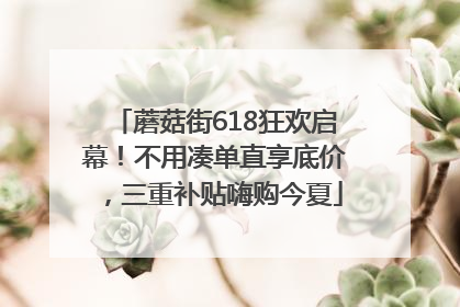 蘑菇街618狂欢启幕！不用凑单直享底价，三重补贴嗨购今夏