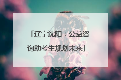 辽宁沈阳：公益咨询助考生规划未来