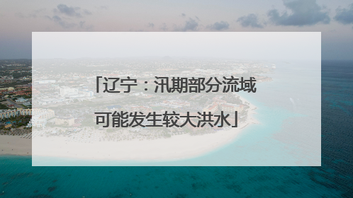 辽宁：汛期部分流域可能发生较大洪水