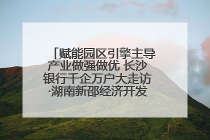 赋能园区引擎主导产业做强做优 长沙银行千企万户大走访·湖南新邵经济开发区专场活动举行