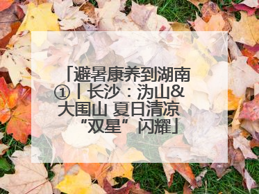 避暑康养到湖南①丨长沙：沩山&大围山 夏日清凉“双星”闪耀
