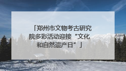 郑州市文物考古研究院多彩活动迎接“文化和自然遗产日”