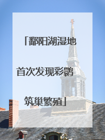鄱阳湖湿地首次发现彩鹮筑巢繁殖