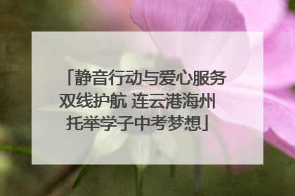 静音行动与爱心服务双线护航 连云港海州托举学子中考梦想