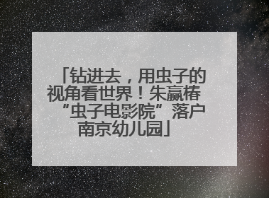 钻进去，用虫子的视角看世界！朱赢椿“虫子电影院”落户南京幼儿园
