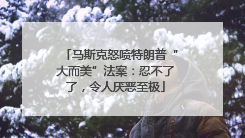 马斯克怒喷特朗普“大而美”法案：忍不了了，令人厌恶至极