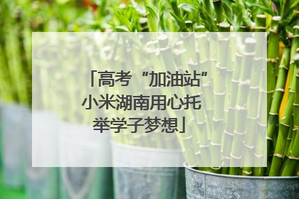 高考“加油站” 小米湖南用心托举学子梦想