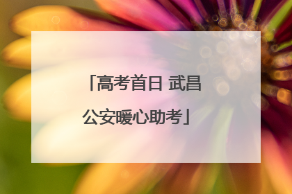 高考首日 武昌公安暖心助考