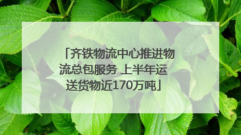 齐铁物流中心推进物流总包服务 上半年运送货物近170万吨