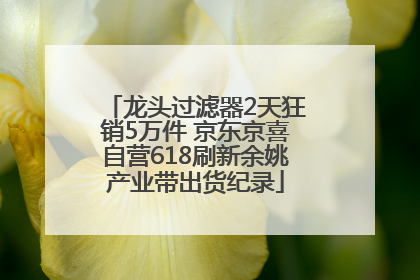 龙头过滤器2天狂销5万件 京东京喜自营618刷新余姚产业带出货纪录