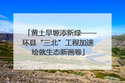 黄土旱塬添新绿——环县“三北”工程加速绘就生态新画卷