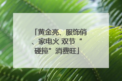 黄金亮、服饰俏、家电火 双节“碰撞”消费旺