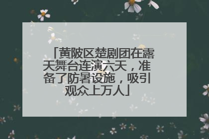 黄陂区楚剧团在露天舞台连演六天，准备了防暑设施，吸引观众上万人