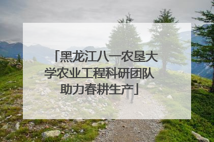 黑龙江八一农垦大学农业工程科研团队助力春耕生产