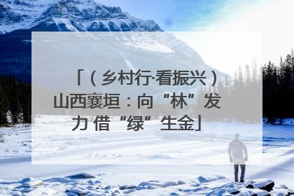 （乡村行·看振兴）山西襄垣：向“林”发力 借“绿”生金