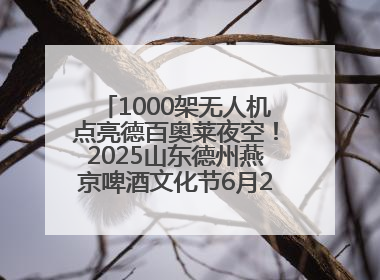 1000架无人机点亮德百奥莱夜空！2025山东德州燕京啤酒文化节6月20日启幕