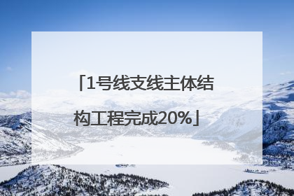 1号线支线主体结构工程完成20%