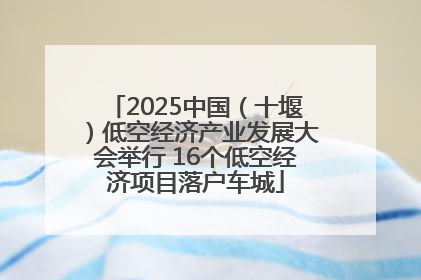 2025中国（十堰）低空经济产业发展大会举行 16个低空经济项目落户车城