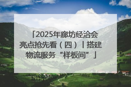 2025年廊坊经洽会亮点抢先看（四）丨搭建物流服务“样板间”