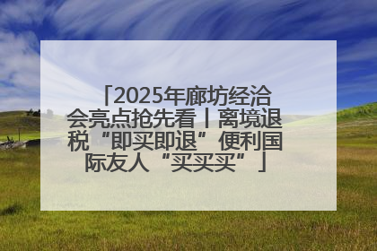 2025年廊坊经洽会亮点抢先看丨离境退税“即买即退”便利国际友人“买买买”
