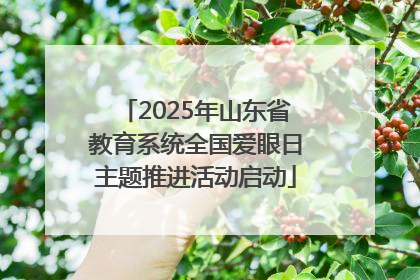 2025年山东省教育系统全国爱眼日主题推进活动启动