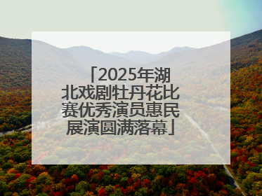 2025年湖北戏剧牡丹花比赛优秀演员惠民展演圆满落幕