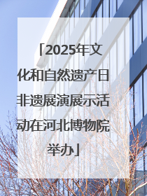 2025年文化和自然遗产日非遗展演展示活动在河北博物院举办