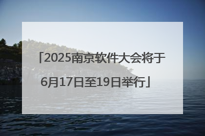 2025南京软件大会将于6月17日至19日举行