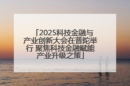 2025科技金融与产业创新大会在普陀举行 聚焦科技金融赋能产业升级之策