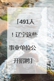 491人！辽宁这些事业单位公开招聘