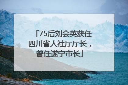 75后刘会英获任四川省人社厅厅长，曾任遂宁市长